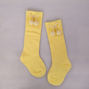 6 Farben.Unisex Kinder Cherry Hair Ball Kniestrümpfe.Baby Kleinkind In Tube Socken für Mädchen Boys.Kid Cherry Stricksocke 2-6Y