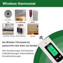 Nashone Thermostat 220 V Temperaturregler Temperaturregler Drahtloser Temperatursensor Warmer Bodenthermostat mit Steckdose EU