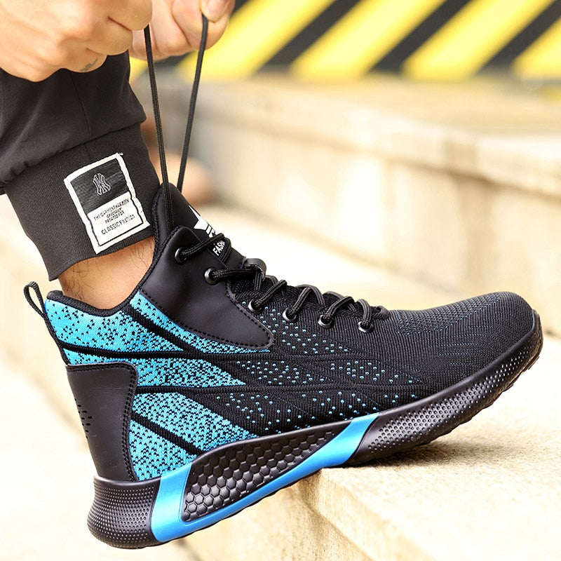 Fashion Safety Shoes Men Boots Indestructible Work Shoes Puncture Proof Work Boots Men Sneakers Steel Toe Shoes Safety Boots 46