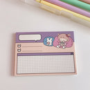 MINKYS Kawaii 50 Sheets Memo Pads Note Paper To Do List Check List Daily Planner Notepad Paperlaria Korean School Stationery