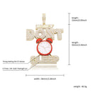 Collar con colgante de reloj despertador TOPGRILLZ con letra "MONEY" 'DON'T SLEEP', joyería de moda de lujo con Zirconia cúbica completamente helada