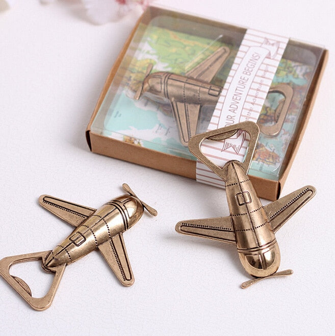 Wedding Gifts for Guests  Antique Air Plane Airplane Shape Wine Beer Bottle Opener Metal Openers For Wedding Party Gift Favors