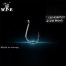 WPE Marke 1 Packung Angelhaken Größe 7#-15# Stachelhaken High-Carbon Steel Single Circle Karpfen Angelhaken Jig Tackle Zubehör