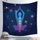 Estatua de Buda indio meditación 7 Chakra tapiz colgante de pared Mandala tapices tela de pared alfombra de Yoga psicodélica decoración Bohemia