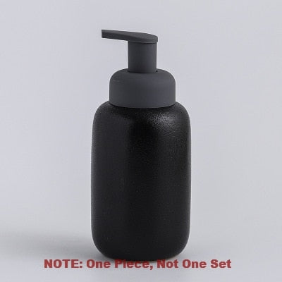 Nordic Soap Dispenser Ceramic Shower Gel Bottling Foam Emulsion Press Bottles Hand Liquid Soap Hotel Toilet Bathroom Accessories