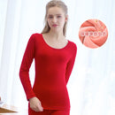 Ropa interior térmica de invierno para mujer, moda ajustada para el cuidado del cuerpo, cuello de encaje Sexy, diseño de encaje polar, ropa de invierno para mujer, Jersey cálido