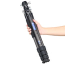 Kohlefaserstativ für Kamera Professionelles, leichtes, kompaktes Stativ für Reisekamerastativ mit Kugelkopf mit geringer Schwerkraft in der Mitte