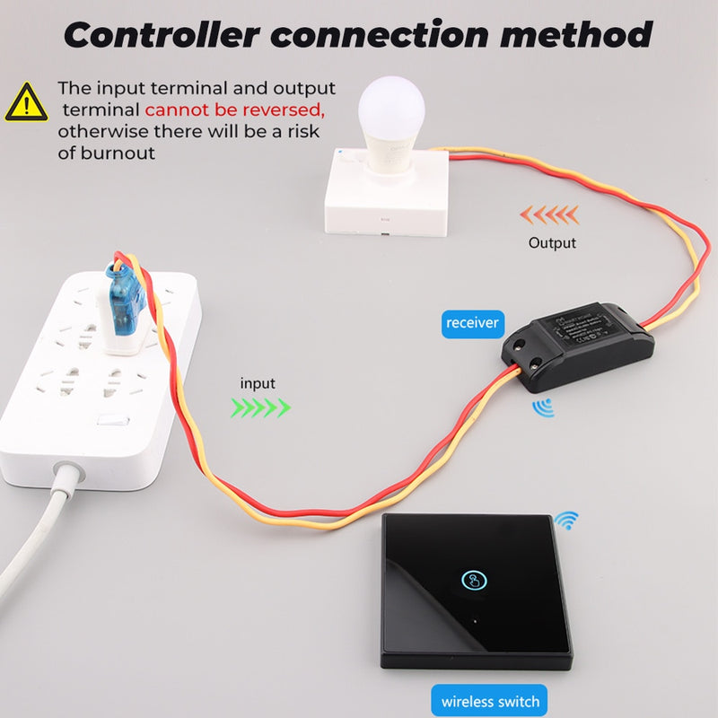 SMATRUL Tuya Smart Home APP WiFi Interruptor táctil Luz RF 433Mhz Panel de pared DIY Módulo de relé Temporizador Alexa Socket Lámpara 110-220V