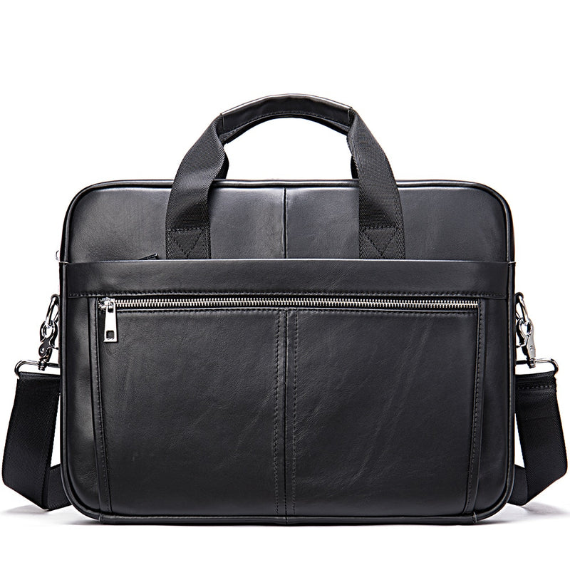 WESTAL Men&#39;s Briefcases Messenger Bag Men&#39;s Genuine Leather 14&#39;&#39; Laptop Bag Man Leather Office Business Bags for Document 8572