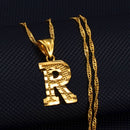 Anniyo AZ Kleinbuchstaben Halsketten Frauen/Mädchen Goldfarbe Anfangsanhänger Dünne Kette Englischer Buchstabe Schmuck Alphabet Geschenk