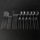 30-teiliges Besteckset aus glänzendem Gold, Edelstahl, Geschirrset, Messer, Dessertgabel, Löffel, Abendessen, Besteckset, Küchengeschirr-Set