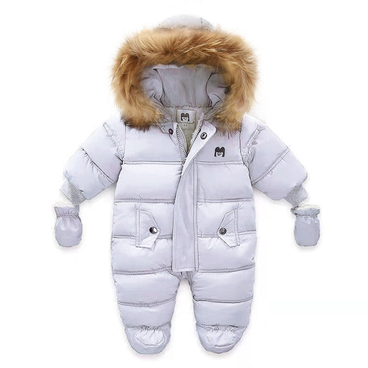 IYEAL Winter-Baby-Kleidung mit Kapuzenpelz für Neugeborene, warme Fleece-Wimpelkette, Säuglings-Schneeanzug, Kleinkind, Mädchen, Junge, Schneeabnutzung, Mäntel