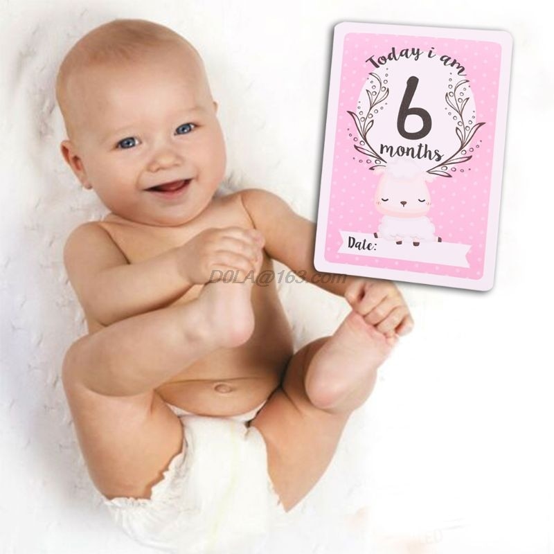 12 Sheet Milestone Baby Photograp Sharing Card Gift Set Baby Age Cards Baby Milestone Cards Baby Photo Cards Newborn Photo props