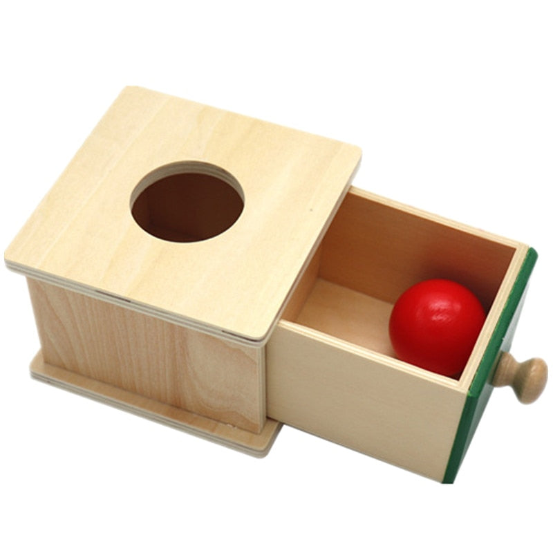 Montessori Kids Toy Baby Wooden Coin Box Ball Box Learning Educational Preschool Training Baby Early Learning Toy