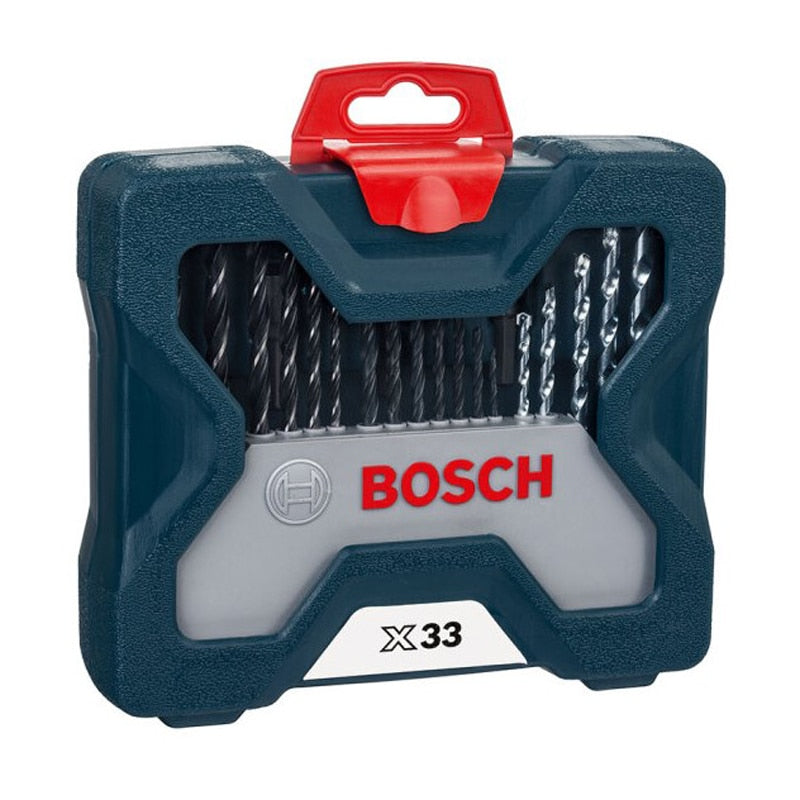 Bosch 33-teilige Spiralbohrer-Kombination Metallbohrer Steinbohrer Holzbearbeitungsbohrer Schraubendreherkopf gemischtes Set