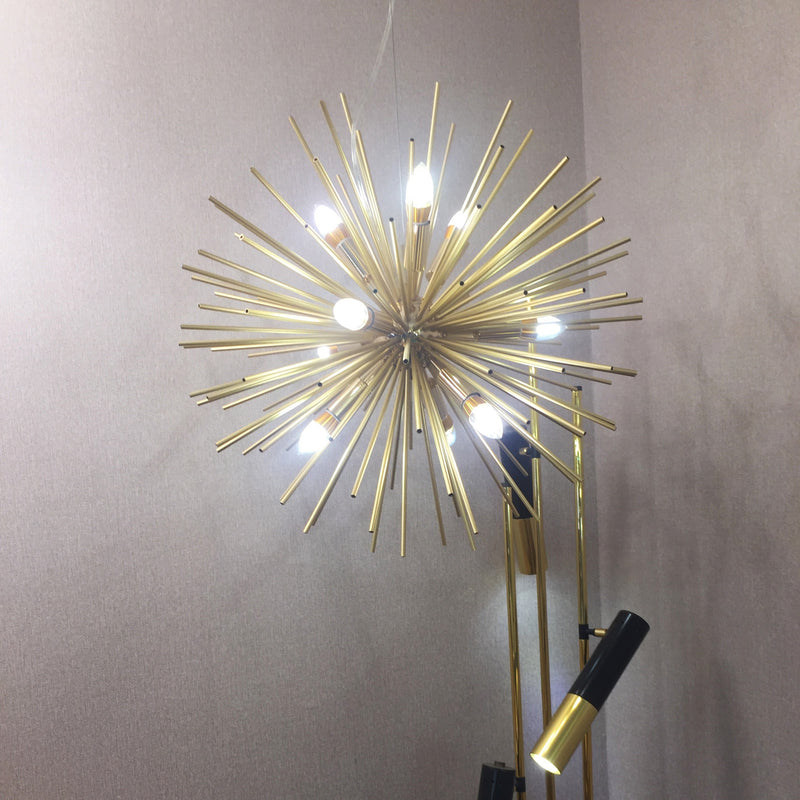 2022 Nordic LED Aluminium Löwenzahn Kronleuchter Beleuchtung Sputnik Pendelleuchte Leuchte für Restaurant Home Decor Winfordo 110V 220V