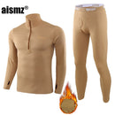 Aismz Thermo-Unterwäsche-Sets für Herren, schnell trocknend, antimikrobiell, Stretch, Thermo-Kompressions-Fleece, Schweiß, Fitness, warme lange Unterhosen