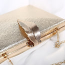 Luxy Moon Damen Hochzeit Clutch Bag Gold Geldbörse Damen Handtasche Party Geldbörse Für Braut Metall Blatt Schloss Umhängetasche ZD1524
