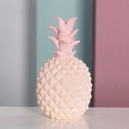 Fashion Ananas Statue Home Decoration Accessories Abstract Sculpture Desk Decor Coin Storage Box Living Room Decorative Statues