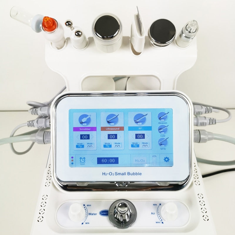 AURO Neues 6-in-1-Pro-Gesichtshydrdermabrasions-/Wasserpeeling-Hydrafacial-Mikrodermabrasionsgerät mit RF BIO Lifting Skin Scrubber