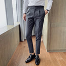Pantalon Homme Britischer Stil Business Formelle Kleidung Anzughose Herrenbekleidung Solide Slim Fit Lässige Büro Gerade Hose 5 Farben