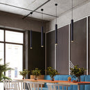 Mini 30mm Led Pendant Light Long Tube Hanging Kitchen Lights Fixture Black White Length Adjustable For Kitchen Bad Stores Office