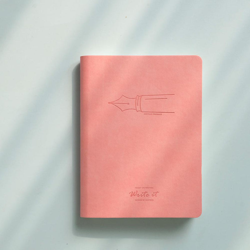 MINKYS 2021 Soft PU Leather 136 Sheets A5 Blank Journal Notebook Diary Planner Agenda Sketchbook Kawaii School Stationery