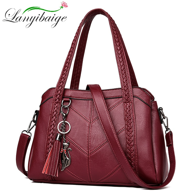 Luxus-Handtaschen-Frauen-Beutel-Entwerfer-echtes Leder-Handtaschen Sac A Hauptfrauen-Crossbody-Kurier-Beutel-beiläufige Tote-Umhängetaschen