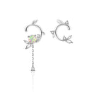 Thaya Versilberte Ohrringe Blau Künstliche Kristallblumen Ohrstecker Mode Ohrring Für Frauen Party Edlen Schmuck Geschenk