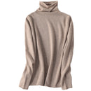 SuyaDream mujer suéteres de lana sólida 100% lana cuello alto jerseys lisos 2021 Otoño Invierno camisas de fondo prendas de punto