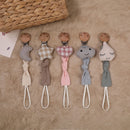 Schnullerkettenband Beißring Nippelhalter Schnullergürtel Baumwolle Leinen Baby Schnullerkette Clip Neugeborenes Kleinkind Schnuller Pflegepflege