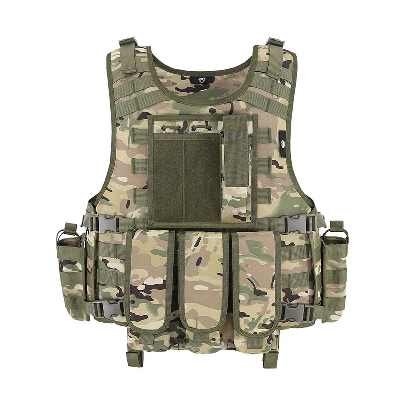 MGFLASHFORCE Molle Airsoft chaleco táctico placa portador Swat pesca caza Paintball chaleco militar ejército armadura policía chaleco