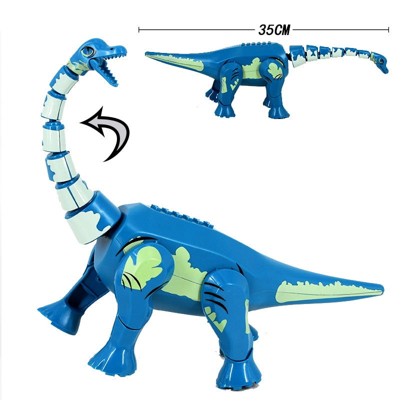 Neue Jurassic Dinosaurier Regenwald Tiere DIY Blöcke Dinosaurier Mini Modelle Bausteinziegelsteine ​​Kind Dino Spielzeug Für Kinder