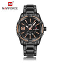 NAVIFORCE Luxusmarke Herren Sportuhr Gold Vollstahl Quarzuhren Herren Datum Wasserdicht Military Clock Man relogio masculino