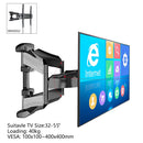 6 Arme TV-Halterung für 32-55" MAX VESA 400 x 400 mm LCD-Halterung Wandständer Full Motion Tilt RetractableTV Mount Retractable Bracket