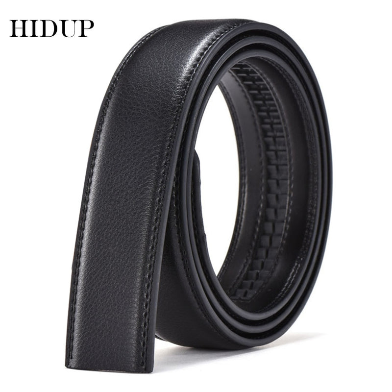 HIDUP Good Quality Real Genuine Leather Automatic Model Belt for Men Blue Colour Strap Only Without Buckle 3.5cm Width LUWJ17