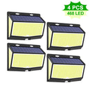 468/114 LED Solarlampe für den Außenbereich PIR-Bewegungssensor Wasserdichte, sonnenlichtbetriebene Wandleuchte Gartendekoration Notstraßenlaterne