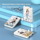 Slim Power Bank 5000 mAh Handy-Ladegerät Cartoon Powerbank Diamond Surface 5000 Power Bank Lovely für Iphone12 Samsung
