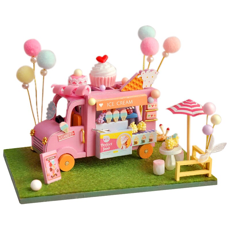 CUTEBEE diy Bücherecke Regaleinsatz Miniaturen Puppenhaus Holzmöbel 3D Puppenhaus Kit Spielzeug Geschenk für Mutter Freundin