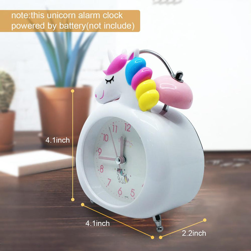 Reloj despertador con diseño de unicornio para niños, luz de noche para dormitorio, relojes de escritorio digitales, regalos para niños y niñas, regalos de Año Nuevo