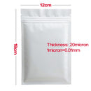 50pcs Matte Black White Heat Sealable Plastic Flat Mouth Ziplock Packaging Bag Smell Proof Aluminum Foil Mylar Ziplock Bags