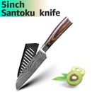 Cuchillo de cocina 1-9 Uds cuchillos de Chef 7CR17 440C acero inoxidable de alto carbono Damasco dibujo Gyuto Cleaver Set rebanador cuchillo Santoku