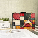 Bolsos de noche acrílicos de retales únicos, bolsos de mano geométricos, bolsos de mano para fiesta, graduación, monederos, billeteras de boda, envío gratis, triangulación de envíos