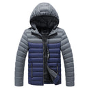 CHAIFENKO Winter Warme Freizeitjacke Parkas Herren Herbst Mode Streetwear Herren Parkas Winddicht Dick Mit Kapuze Dünner Fester Mantel Herren