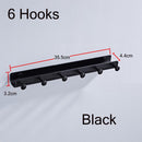 55CM Matte Black Double Towel Bars Bathroom Towel Hanger Space Aluminum Bathroom Accessories Towel Rack Towel Ring  Toilet Brush