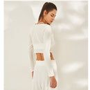 Women Long Sleeves Yoga Crop Top Ribbed Female Breathable Sport T Shirt Workout Fitness shirt Gym top Running  Sweater clothes