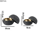 Creative Moon Aschenbecher Kunstzement Metall Haushalt Große Kapazität Tragbares Auto Anti-Asche Aschenbecher Heimdekoration Geschenk für Freund