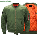 Neue Pilot Air Herren Bomberjacke Herren Militär Bomberjacken Herren Casual Solid Zipper Pilot Jacket Green New Slim Fit Herren Mäntel