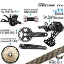 SHIMANO DEORE M5100 11-fach Schaltgruppe Schaltwerk Schaltwerk Kurbelgarnitur Tretlager und Halterung Kassette 11–50 Zähne KMC X11 Kette Original
