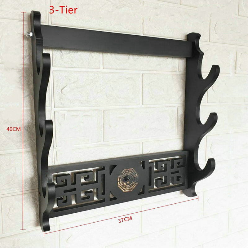 1/2/3 Layer Wall Mount Samurai Sword Holder Katana Stand Bracket Home Decor